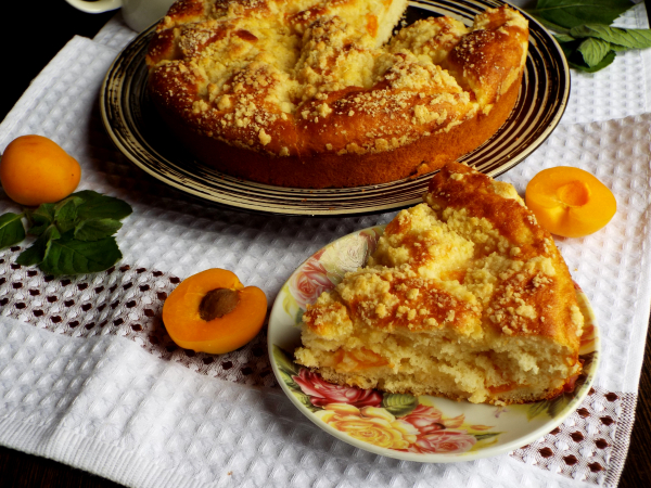Шарлотка с абрикосами – пошаговый рецепт приготовления с фото