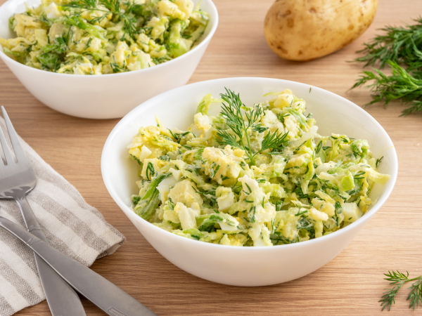 Немецкий салат из картошки, яиц и огурцов – пошаговый рецепт