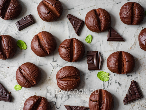 Шоколадное печенье «Кофе», рецепт с фото