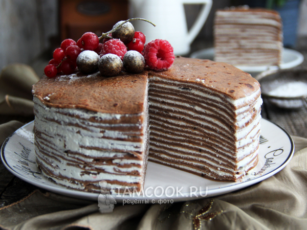 Блинный торт – пошаговый рецепт приготовления с фото