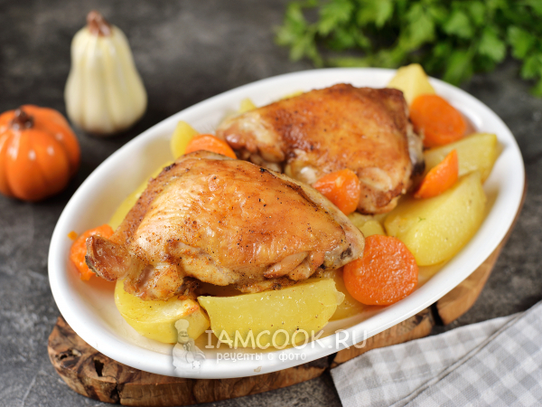 Курица в рукаве с грибами и картошкой - пошаговый рецепт с фото на internat-mednogorsk.ru