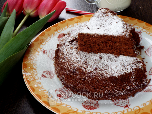 Шоколадный шифоновый бисквит — рецепт с фото пошагово