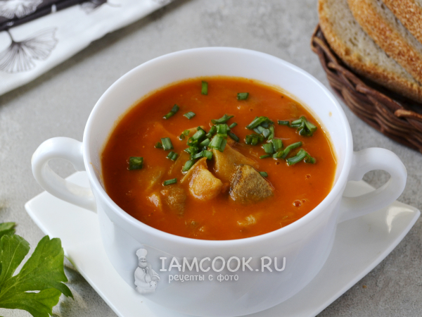 Томатный суп с консервированной фасолью в соусе: рецепт с фото пошагово | Меню недели
