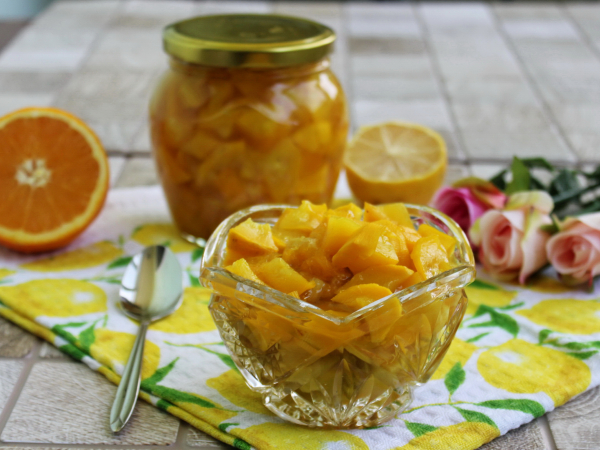 Янтарное варенье из кабачков и апельсинов с лимоном — рецепт с фото .