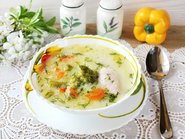 Сырный суп из Брокколи и овощей - Лакто-ово-вегетарианская Рецепты