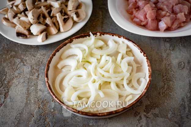 Горшочки с индейкой, овощами и грибами