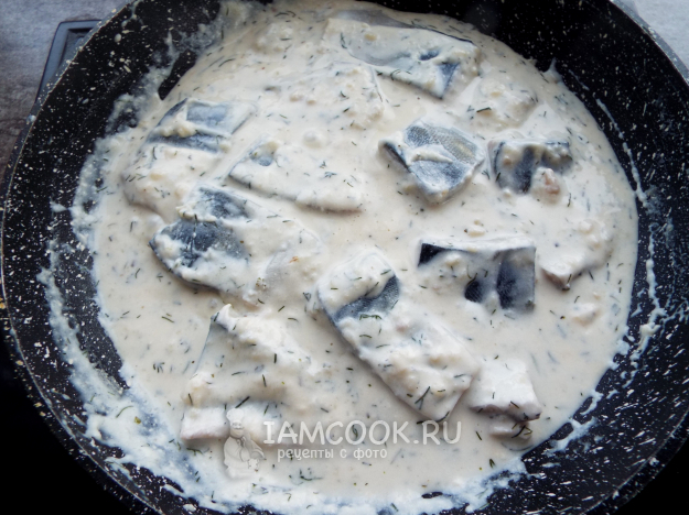 Mackerel in creamy sauce