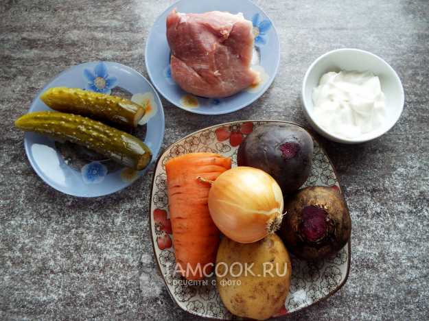 Винегрет с мясом — рецепт с фото | Recipe