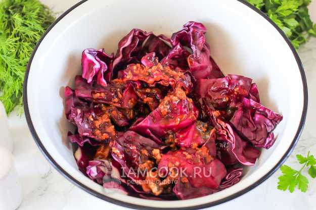 Салаты с краснокочанной капустой по-корейски — Рецепты салатов