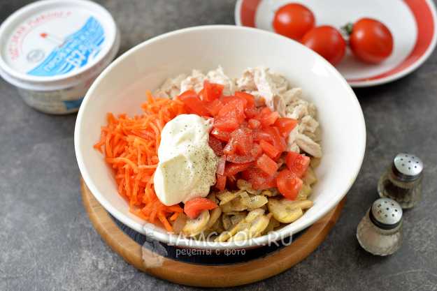 Салат «Матрешка» с корейской морковью — рецепт с фото пошагово