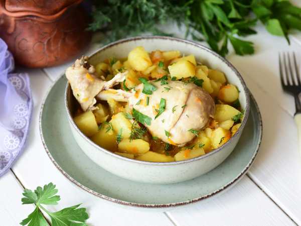 Курица с картошкой в мультиварке - рецепт с фото пошагово