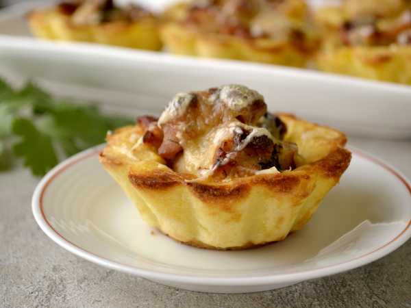 Тарталетки с картофельным пюре – пошаговый рецепт приготовления с фото