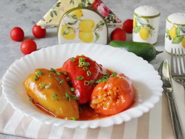 Фаршированные перцы с мясом и рисом рецепт с фото пошагово - natali-fashion.ru