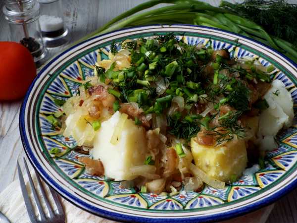 Жареная картошка с салом и луком – пошаговый рецепт приготовления с фото