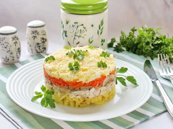 Салат с грибами жареными - пошаговый рецепт с фото на manikyrsha.ru