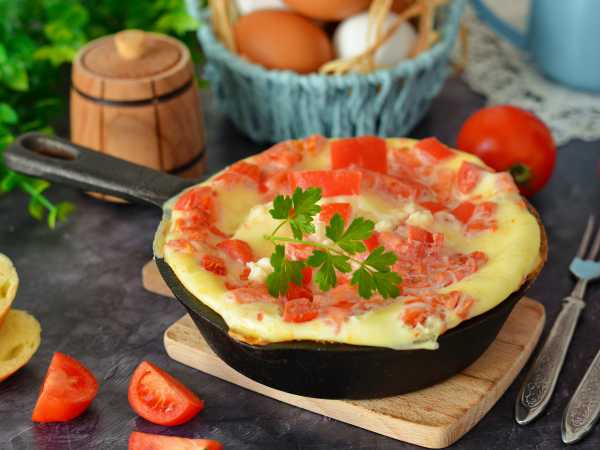 Омлет с помидорами и сыром в духовке - пошаговый рецепт с фото и видео