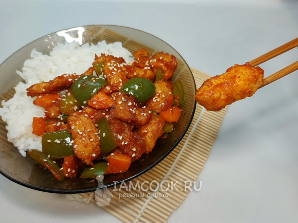Курица в сладком китайском соусе рецепт фото пошагово и видео