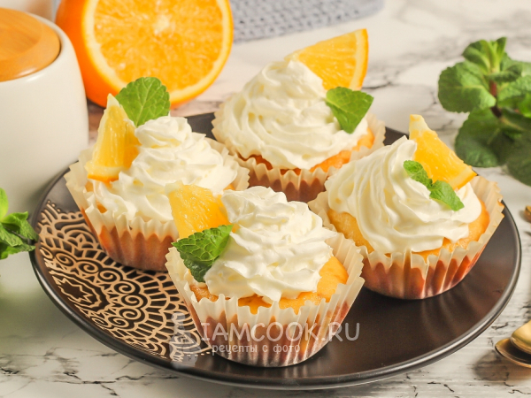 Апельсиновые капкейки рецепт с фото пошагово