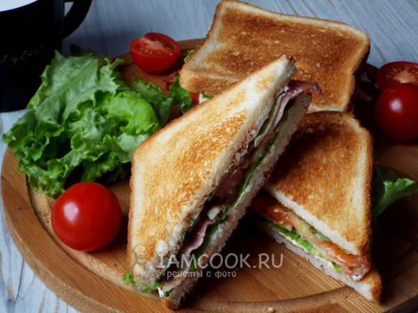 Сэндвич с беконом и сыром, рецепт с фото
