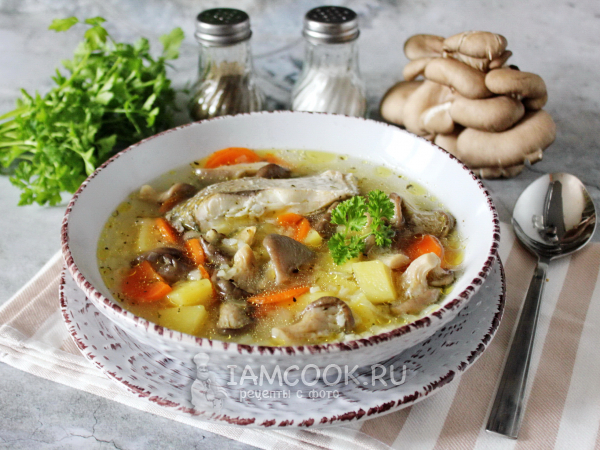 Рыбный суп с грибами, рецепт с фото