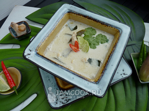 Тайская кухня: Суп Том Кха Гай рецепт на Український Вок Шоп
