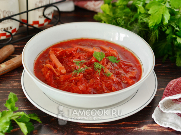 Свекольник горячий без мяса (диетический) — рецепт с фото пошагово