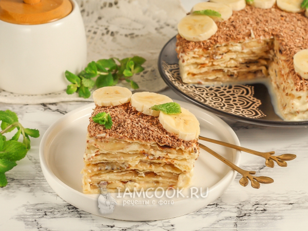 Торт Наполеон со сгущенкой - пошаговый рецепт с фото в домашних условиях