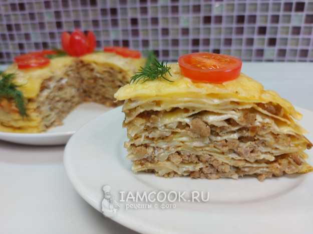 Блинный торт с мясом – кулинарный рецепт