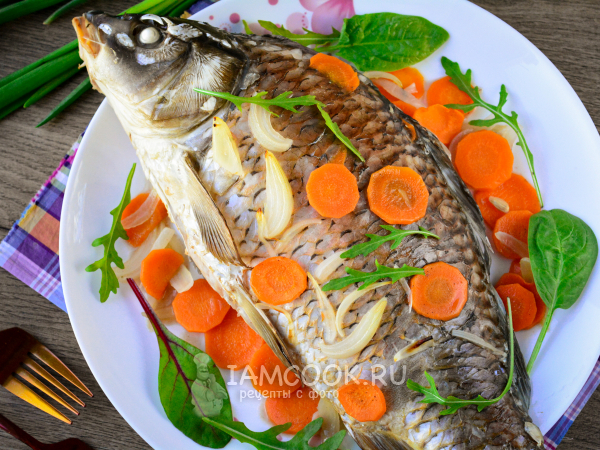 Филе рыбы с овощами в рукаве