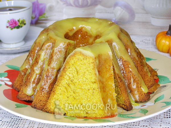 Тыквенный кекс с апельсиновой помадкой, рецепт с фото
