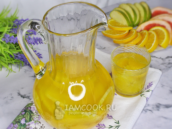 Компот из мандаринов и апельсинов, рецепт с фото