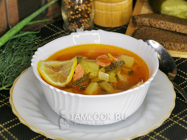 Легкий рассольник (без крупы), рецепт с фото
