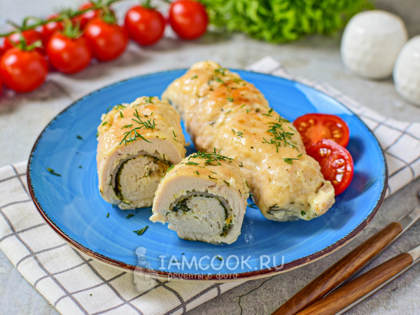 Куриные рулетики в сливках, рецепт с фото