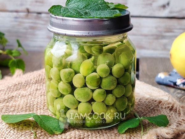 Консервированный зеленый горошек на зиму, рецепт с фото