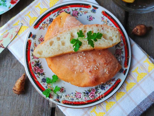 Хлеб из муки топинамбура, рецепт с фото