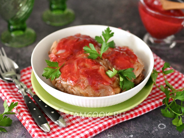 Курица с соусом ткемали (на сковороде), рецепт с фото