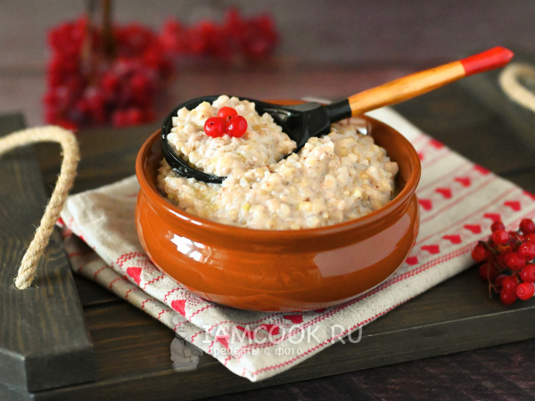 Каша из зеленой гречки на молоке, рецепт с фото