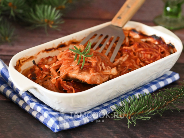 Мясо в кетчупе в духовке, рецепт с фото