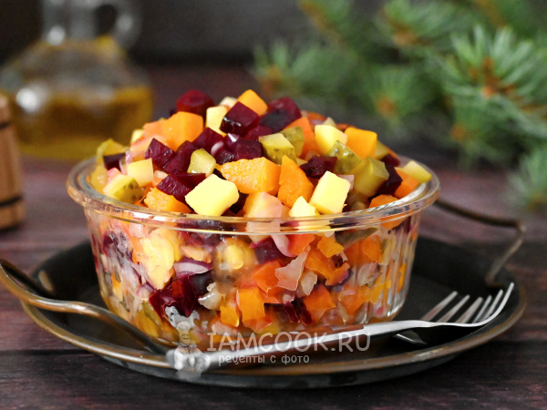 Винегрет с тыквой, рецепт с фото