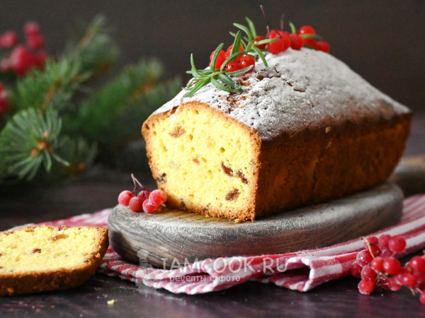 Апельсиновый кекс с изюмом, рецепт с фото