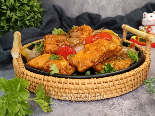 Красная рыба в кисло-сладком соусе, рецепт с фото