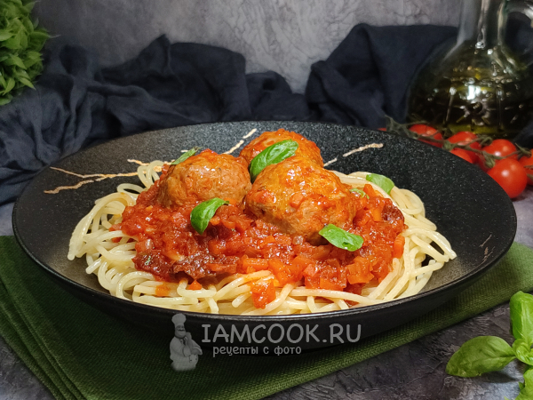 Соус Болоньезе с фрикадельками, рецепт с фото