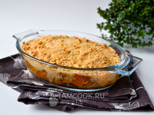 Тыквенный крамбл, рецепт с фото