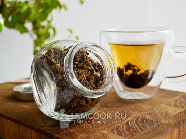 Ферментированный чай из листьев мелиссы, рецепт с фото