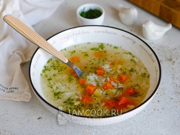 Рисовый суп с тыквой, рецепт с фото