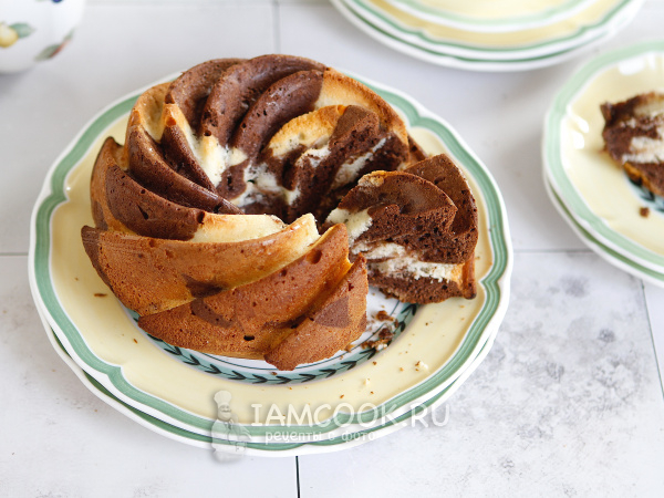 Кекс «Зебра» в аэрогриле, рецепт с фото