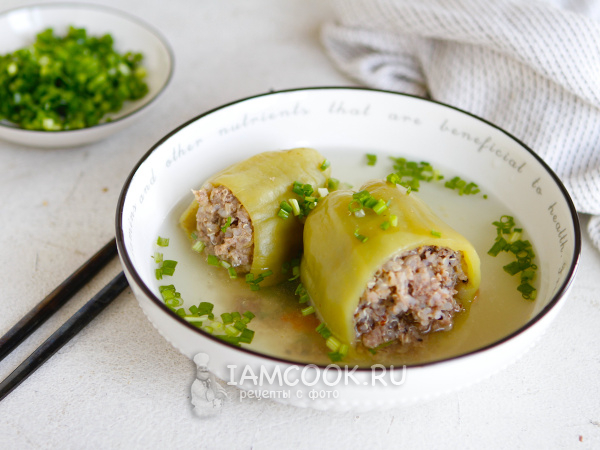 Фаршированные перцы с киноа и фаршем, рецепт с фото