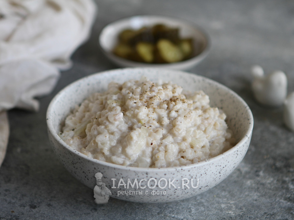 Перловка со сметаной, рецепт с фото