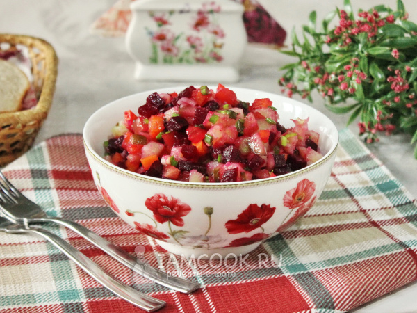 Винегрет с помидорами, рецепт с фото