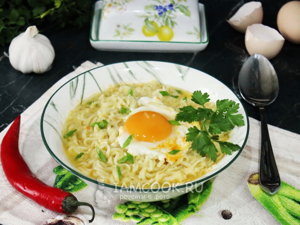 Рамен с сырым яйцом, рецепт с фото